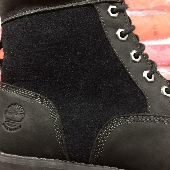 TIMBERLAND MEN'S LARCHMONT 6-IN BOOTS BLACK SUEDE - Picture 4 of 7